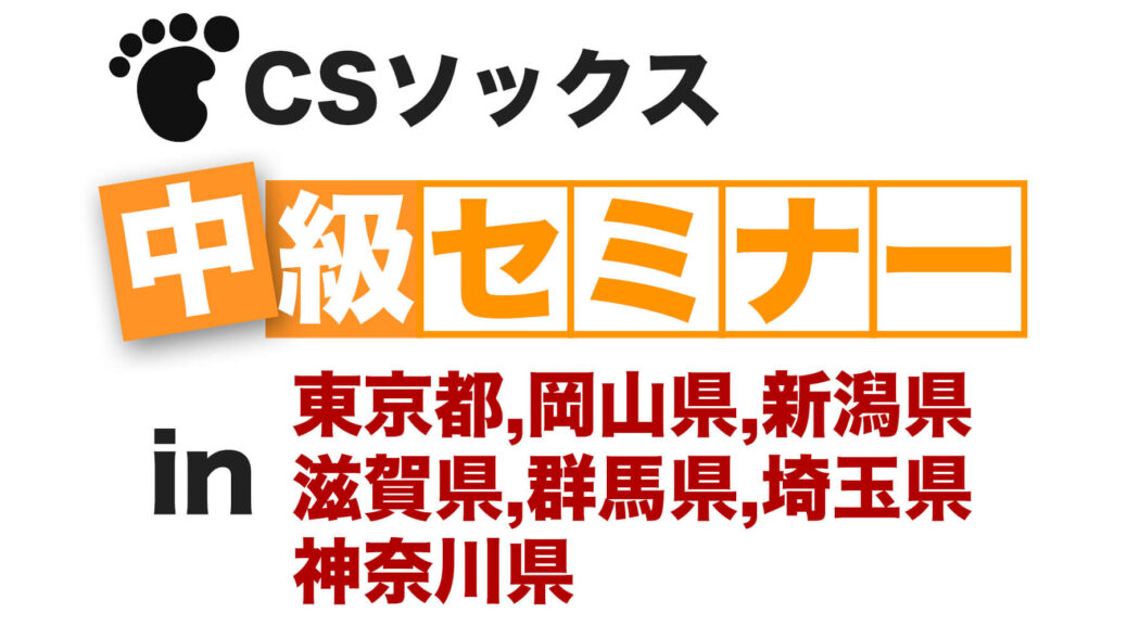 CSソックス 中級セミナー in 東京都,岡山県,新潟県,滋賀県,群馬県,神奈川県